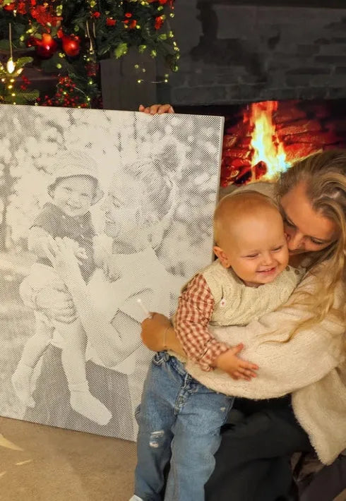 Eigenes Foto-Dot-Painting, gemacht von einer Kundin