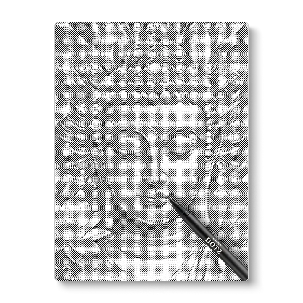 Buddha with flowers | Dot painting-Oh My Dotz-Dot painting