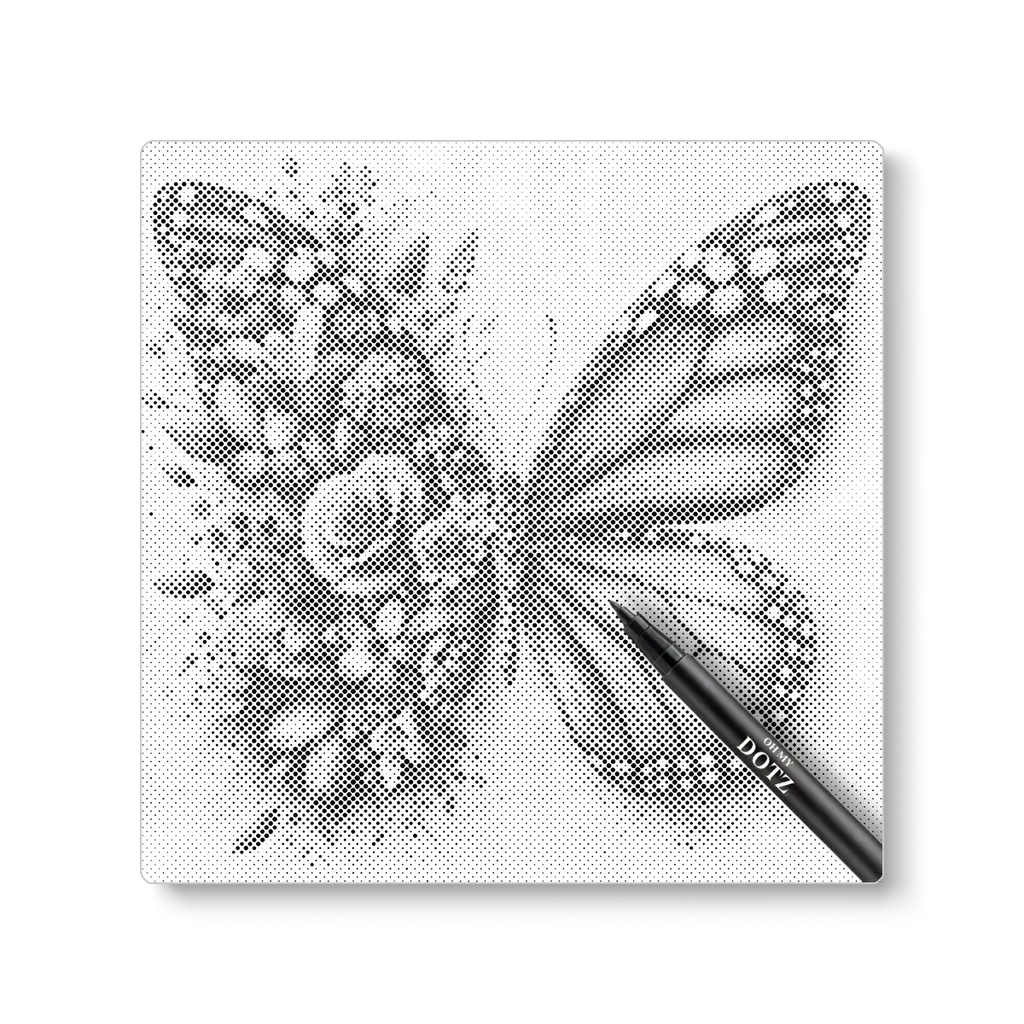 Flower butterfly | Dot painting-Oh My Dotz-Dot painting
