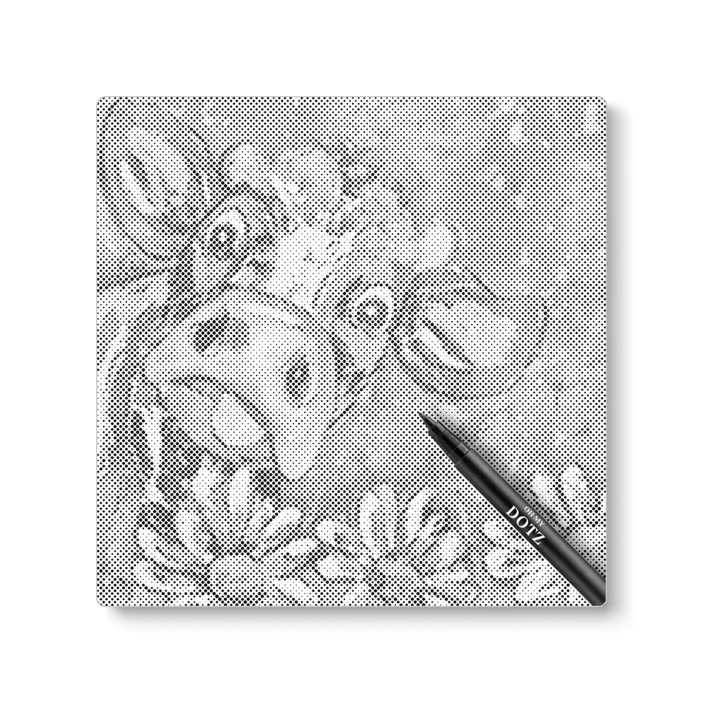 Happy cow with flowers | Dot painting-Oh My Dotz-Dot painting