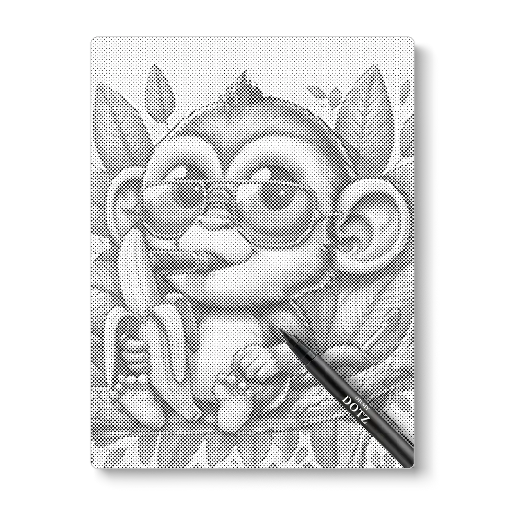 Monkey with sunglasses | Dot painting-Oh My Dotz-Dot painting