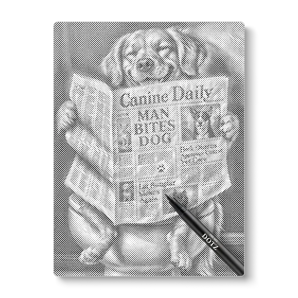 Dog on toilet | Dot painting-Oh My Dotz-Dot painting