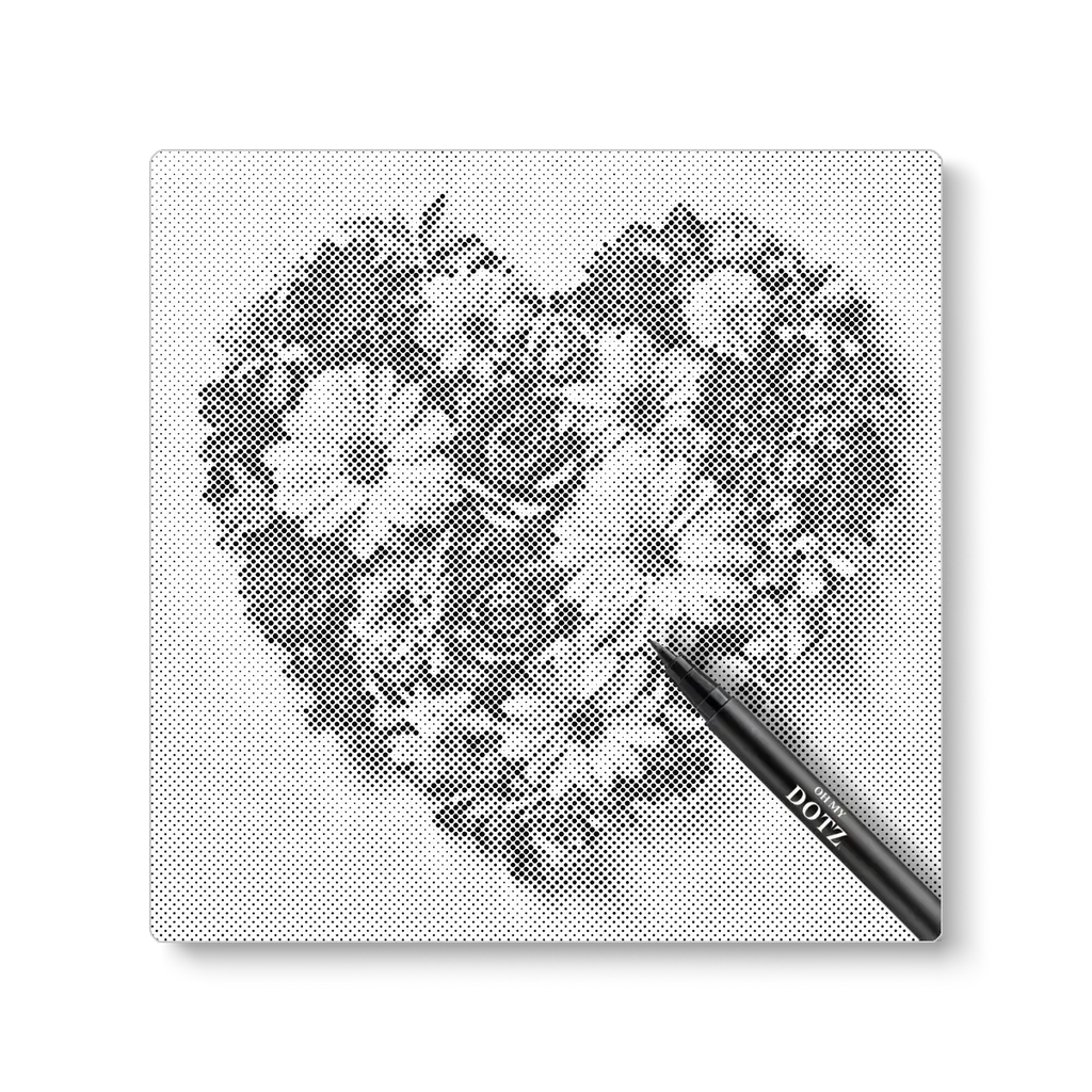 Floral heart | Dot painting-Oh My Dotz-Dot painting