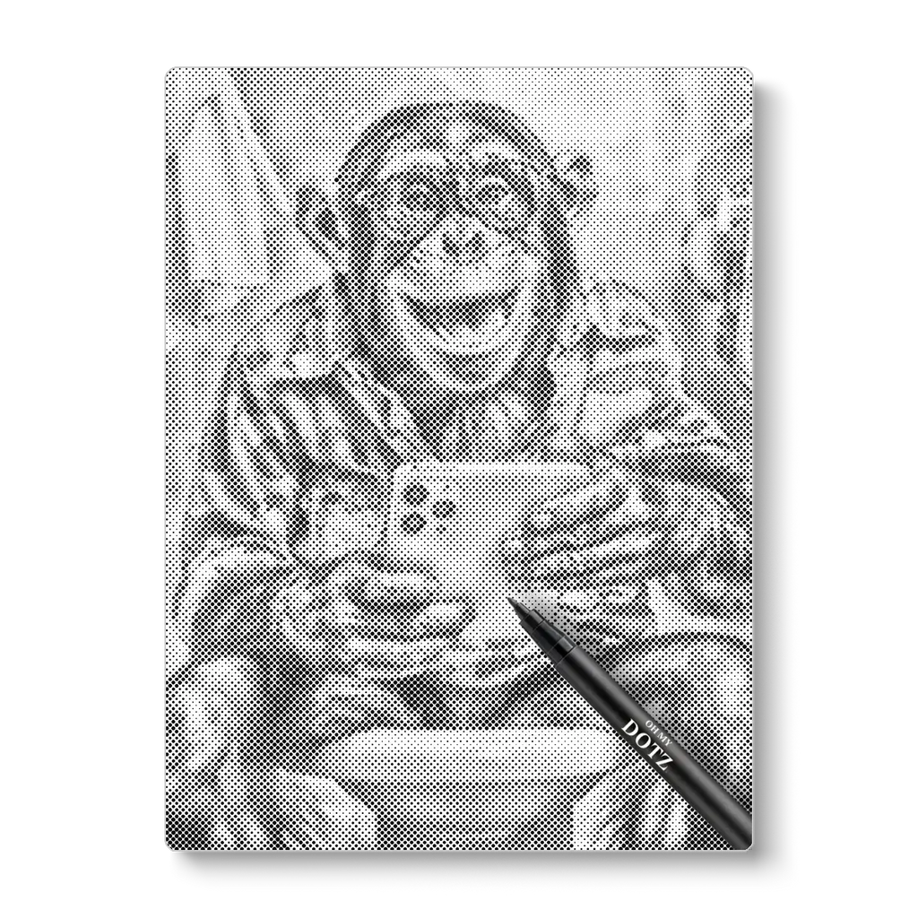 Monkey on toilet | Dot painting-Oh My Dotz-Dot painting