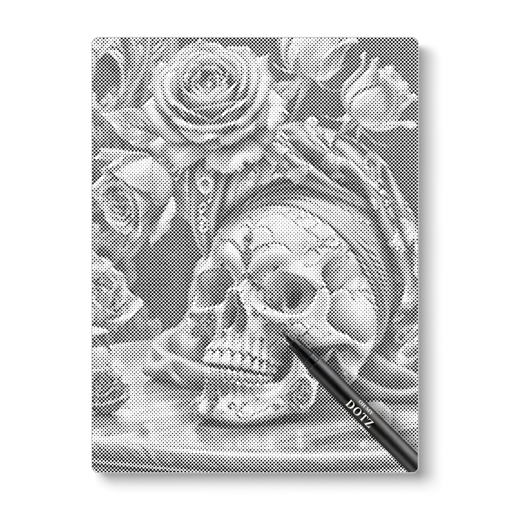Skull with flowers | Dot painting-Oh My Dotz-Dot painting