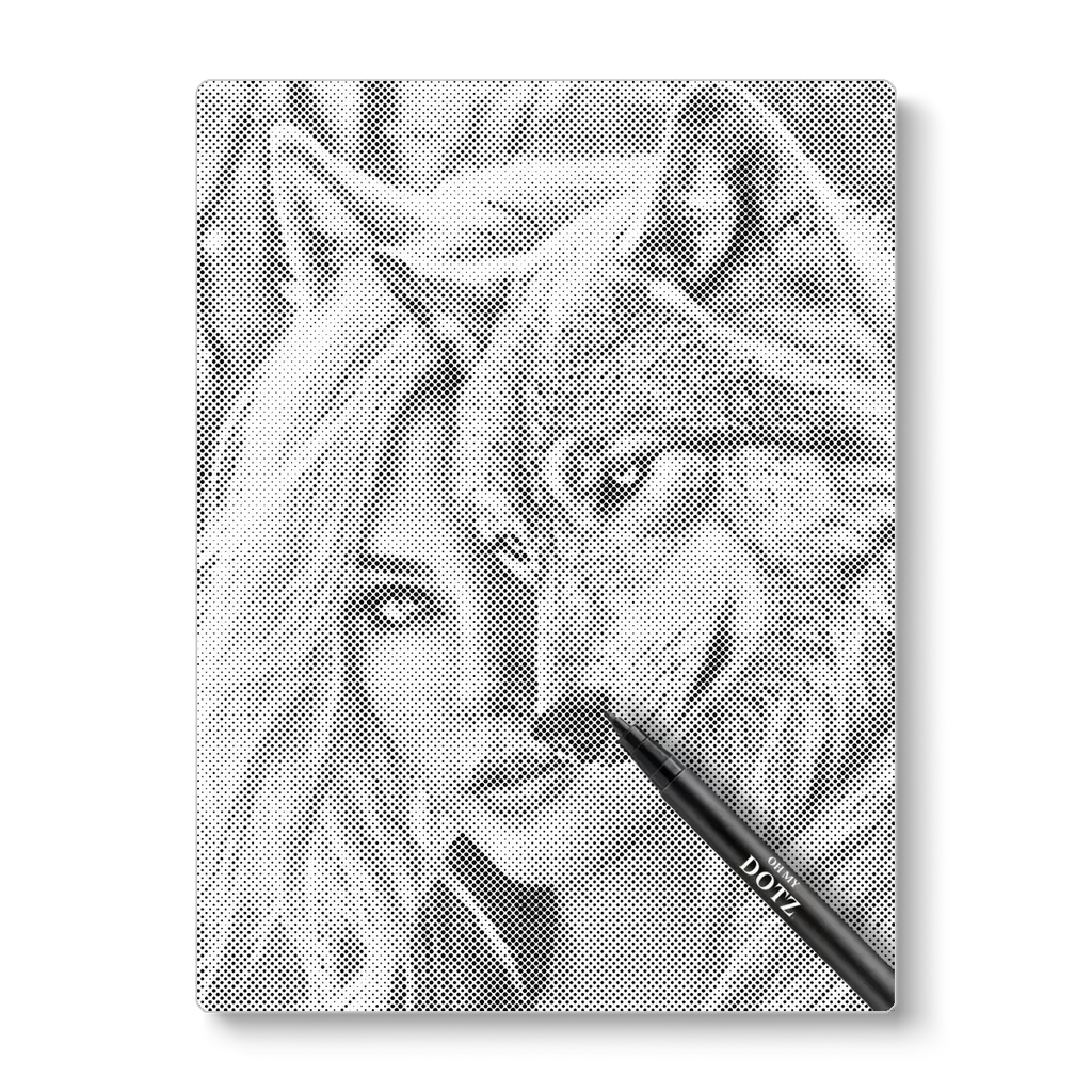 Women with wolf | Dot painting-Oh My Dotz-Dot painting