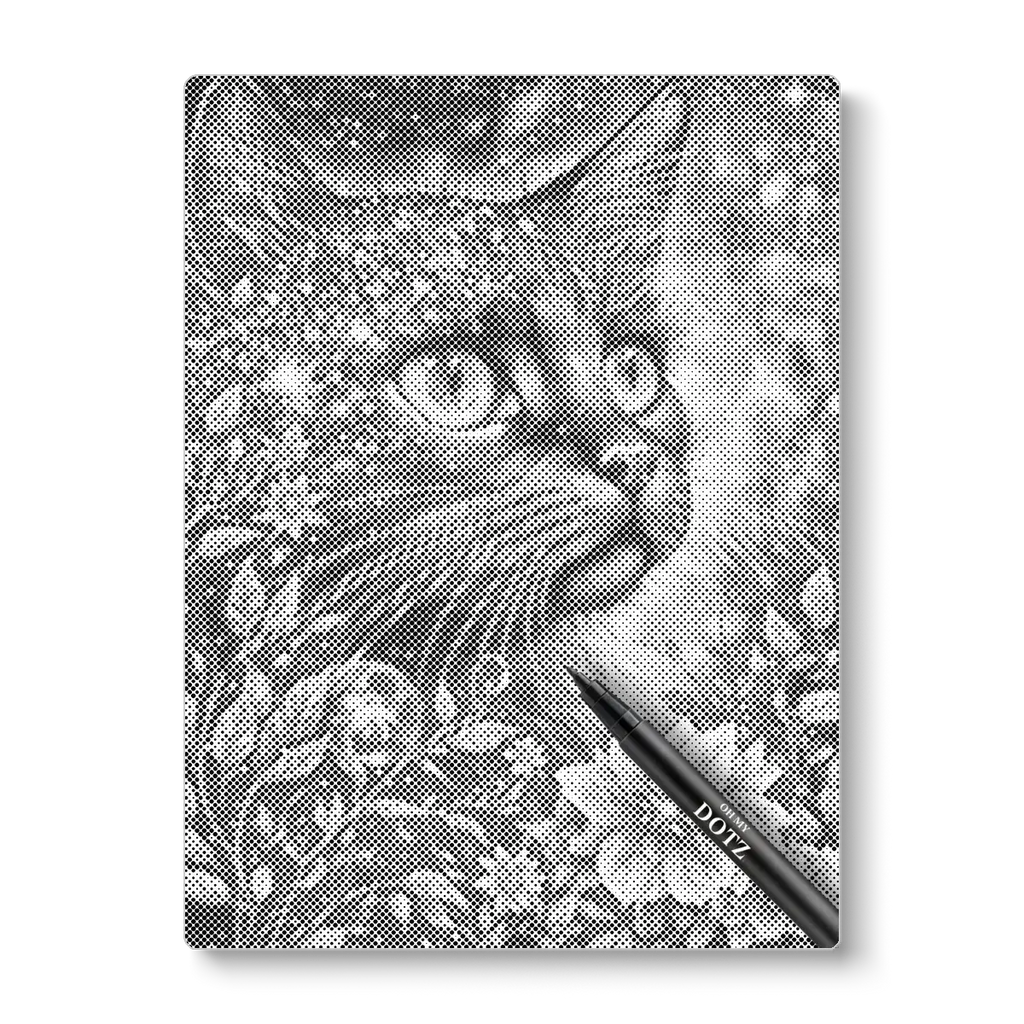 Black cat with flowers | Dot painting-Oh My Dotz-Dot painting