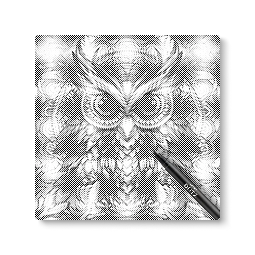 Little owl big eyes | Dot painting-Oh My Dotz-Dot painting