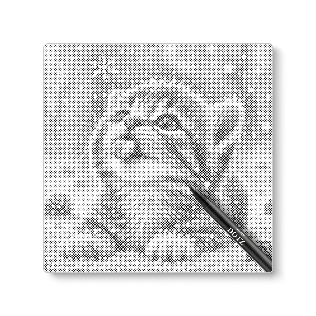 Kitten in the snow | Dot painting-Oh My Dotz-Dot painting