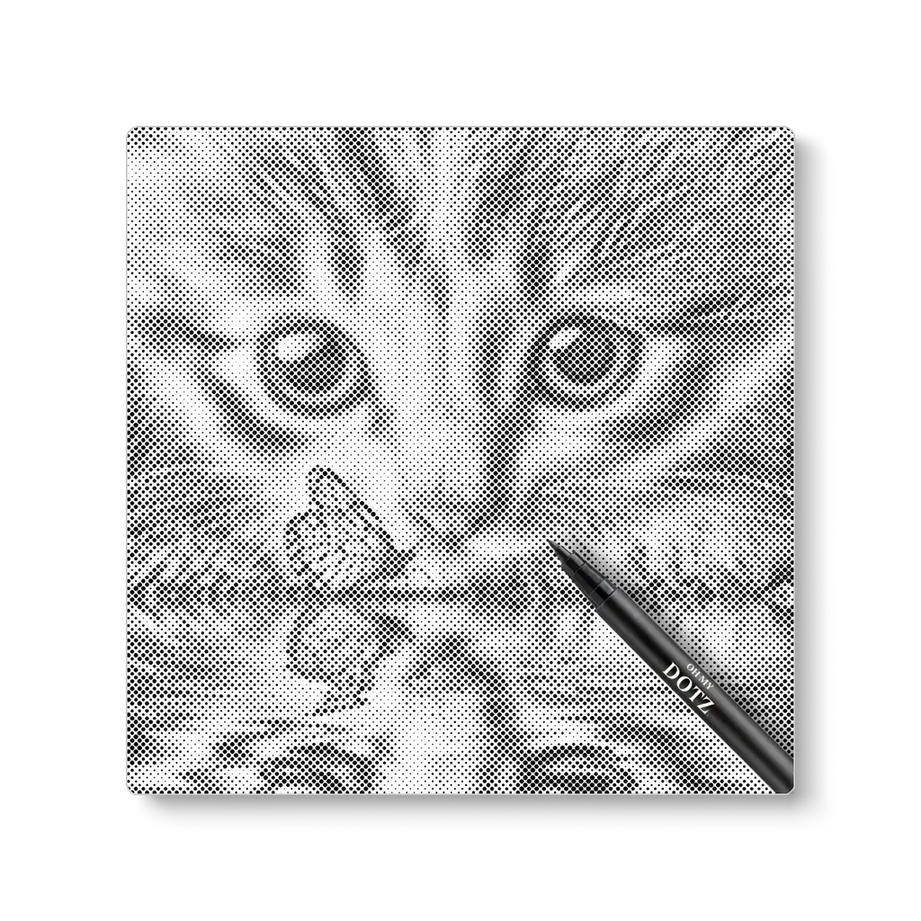 Kitten with butterfly | Dot painting-Oh My Dotz-Dot painting