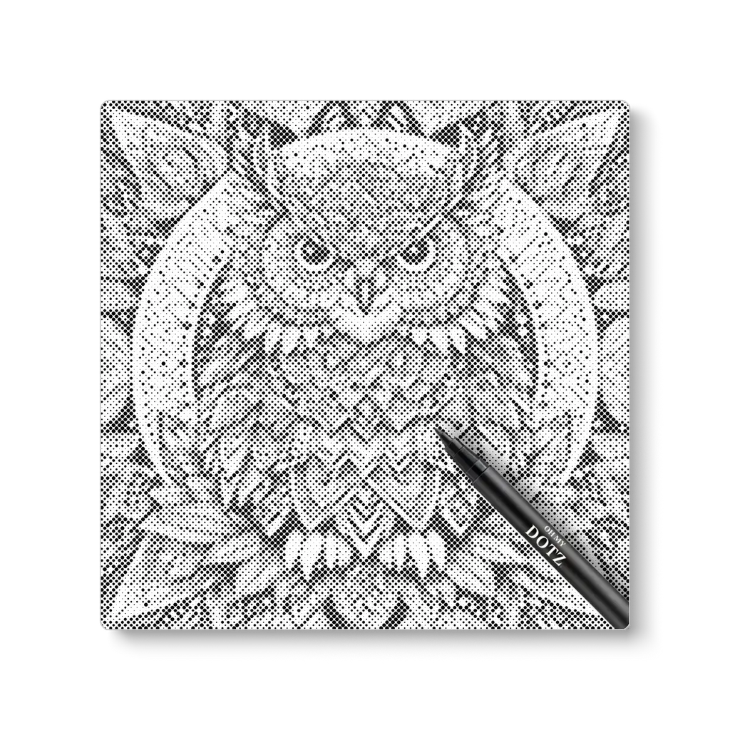 Owl mandala | Dot painting-Oh My Dotz-Dot painting