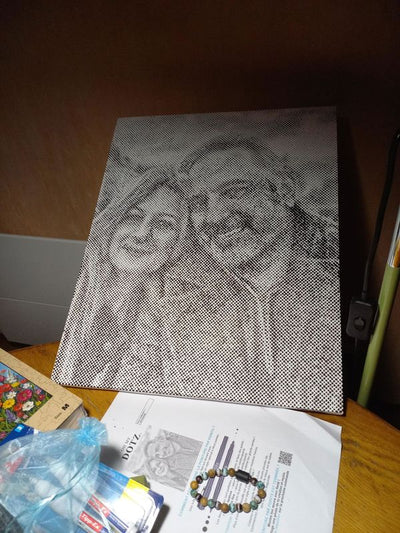 Eigenes Foto-Dot-Painting, gemacht von einer Kundin