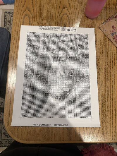 Eigenes Foto-Dot-Painting, gemacht von einer Kundin