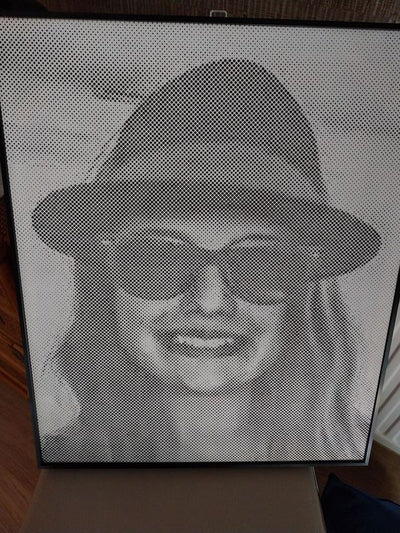 Eigenes Foto-Dot-Painting, gemacht von einer Kundin