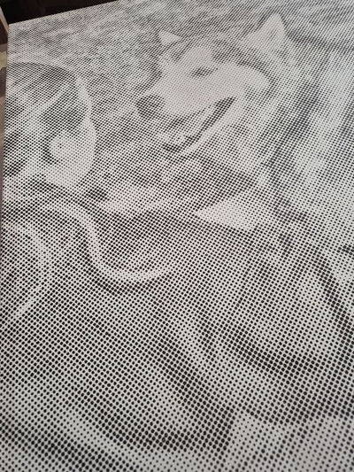 Eigenes Foto-Dot-Painting, gemacht von einer Kundin