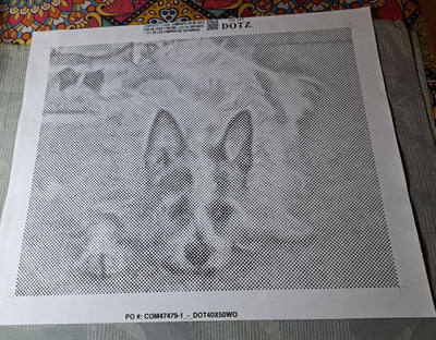 Eigenes Foto-Dot-Painting, gemacht von einer Kundin