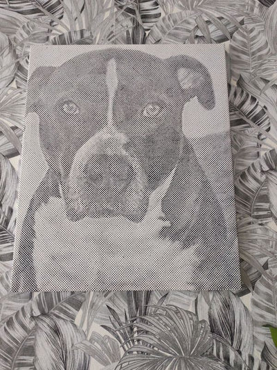 Eigenes Foto-Dot-Painting, gemacht von einer Kundin