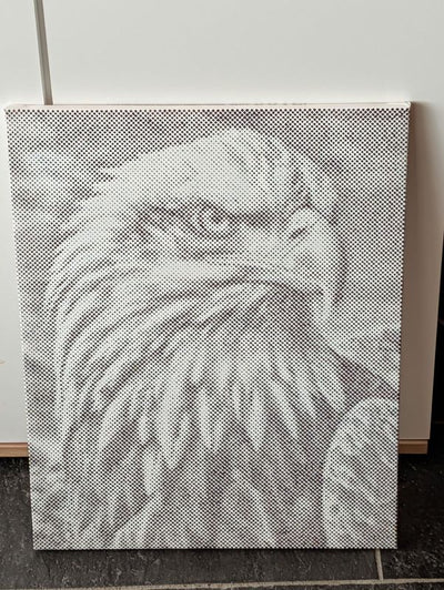 Eigenes Foto-Dot-Painting, gemacht von einer Kundin