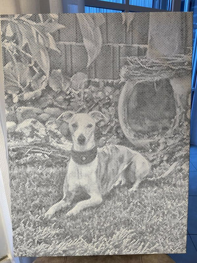 Eigenes Foto-Dot-Painting, gemacht von einer Kundin
