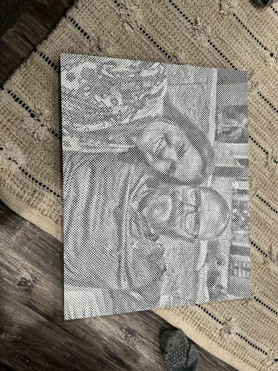 Eigenes Foto-Dot-Painting, gemacht von einer Kundin