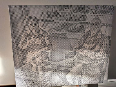 Eigenes Foto-Dot-Painting, gemacht von einer Kundin