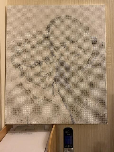 Eigenes Foto-Dot-Painting, gemacht von einer Kundin