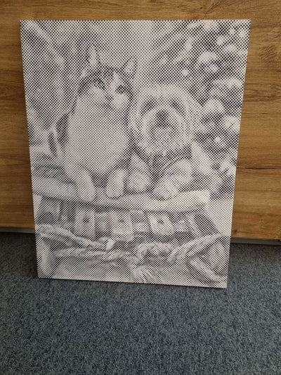 Eigenes Foto-Dot-Painting, gemacht von einer Kundin