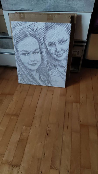 Eigenes Foto-Dot-Painting, gemacht von einer Kundin