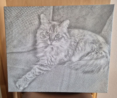 Eigenes Foto-Dot-Painting, gemacht von einer Kundin
