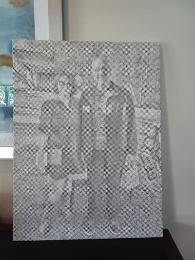 Eigenes Foto-Dot-Painting, gemacht von einer Kundin