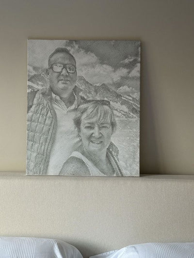 Eigenes Foto-Dot-Painting, gemacht von einer Kundin
