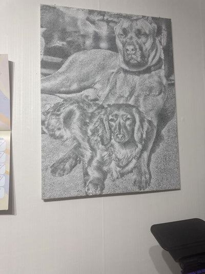 Eigenes Foto-Dot-Painting, gemacht von einer Kundin